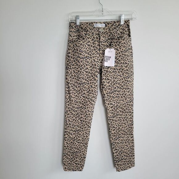 Zara Girls Leopard Pattern Jeans. Size 13/14 years - Picture 1 of 11